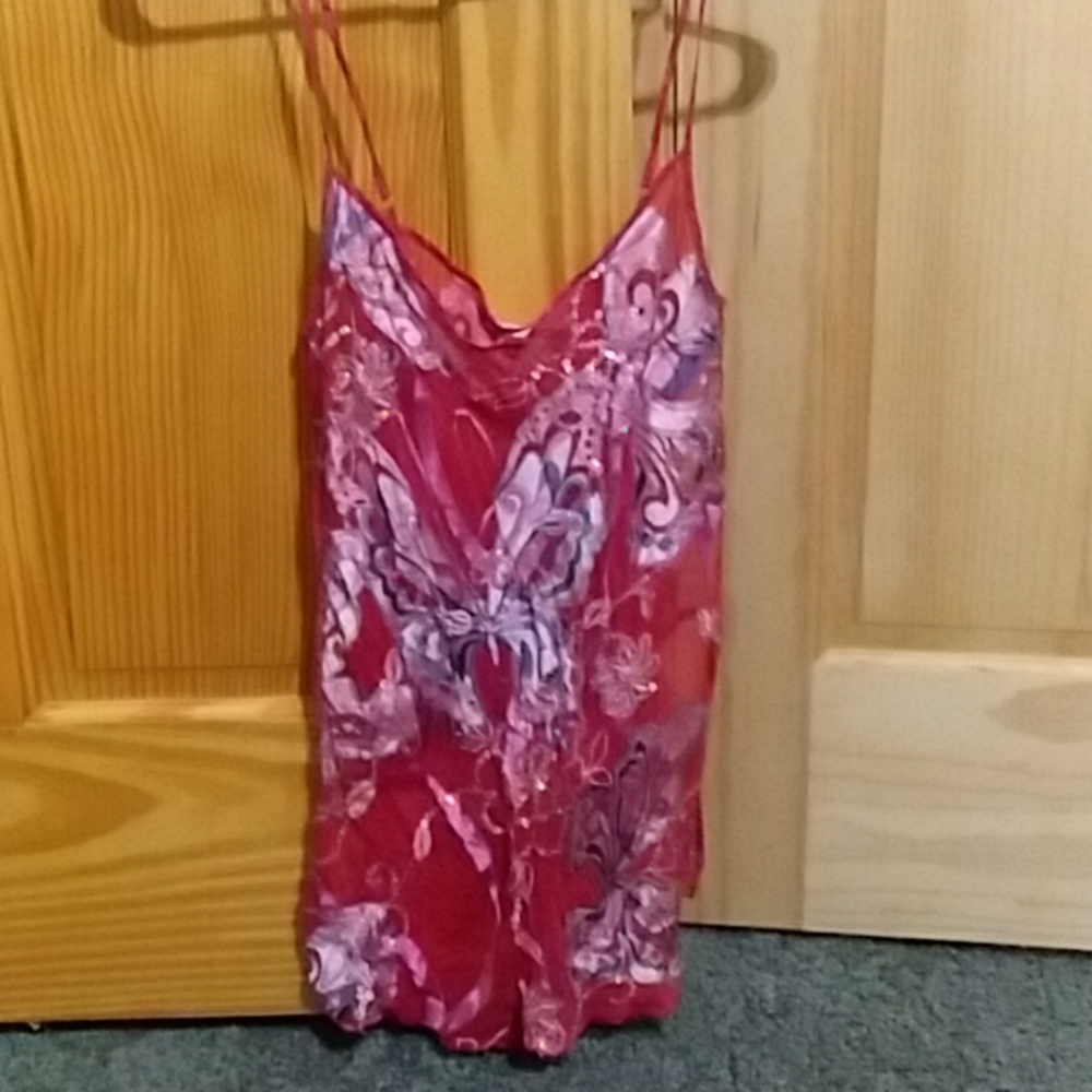 Red Sequin Butterfly Lingerie Set